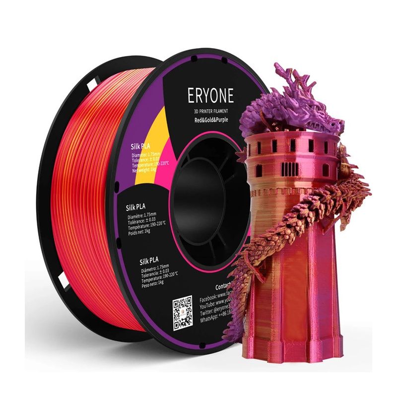 Eryone Silk Tricolor filament 250g cívka | 3Dplastik.cz