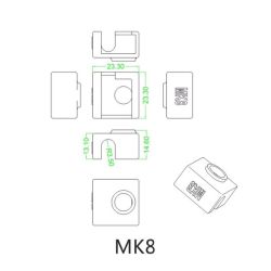 Silikonový návlek (V6 , MK8 , VOLCANO , Ender3 S1)